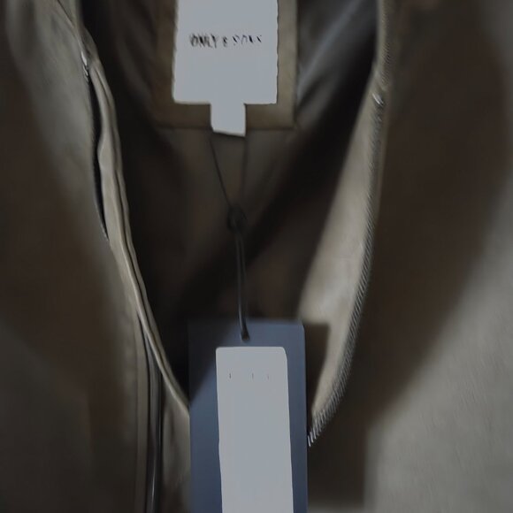 Only & Sons - Suede Bomber Jacket with White Striped Detailing - Picture 2 of 5